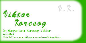 viktor korcsog business card